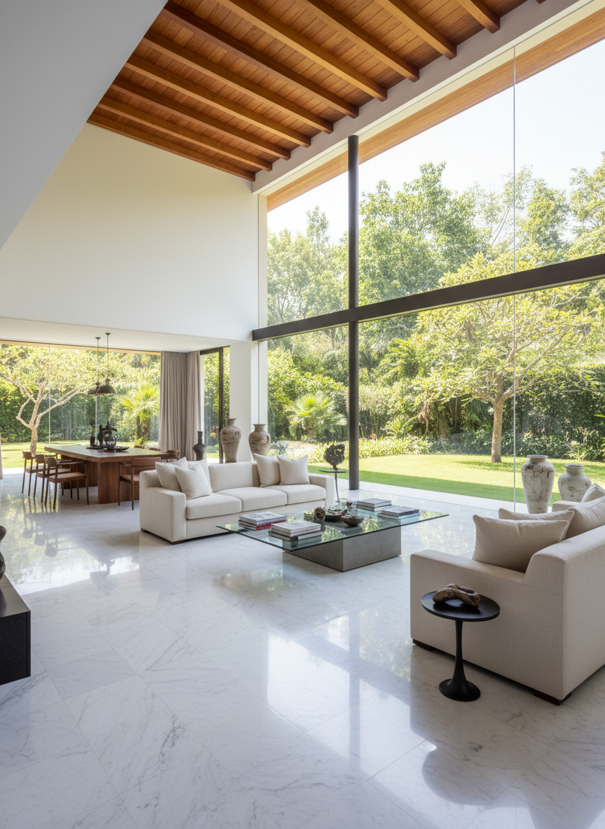 Luxury cottage exterior and interior cleaning, spacious villa, no text